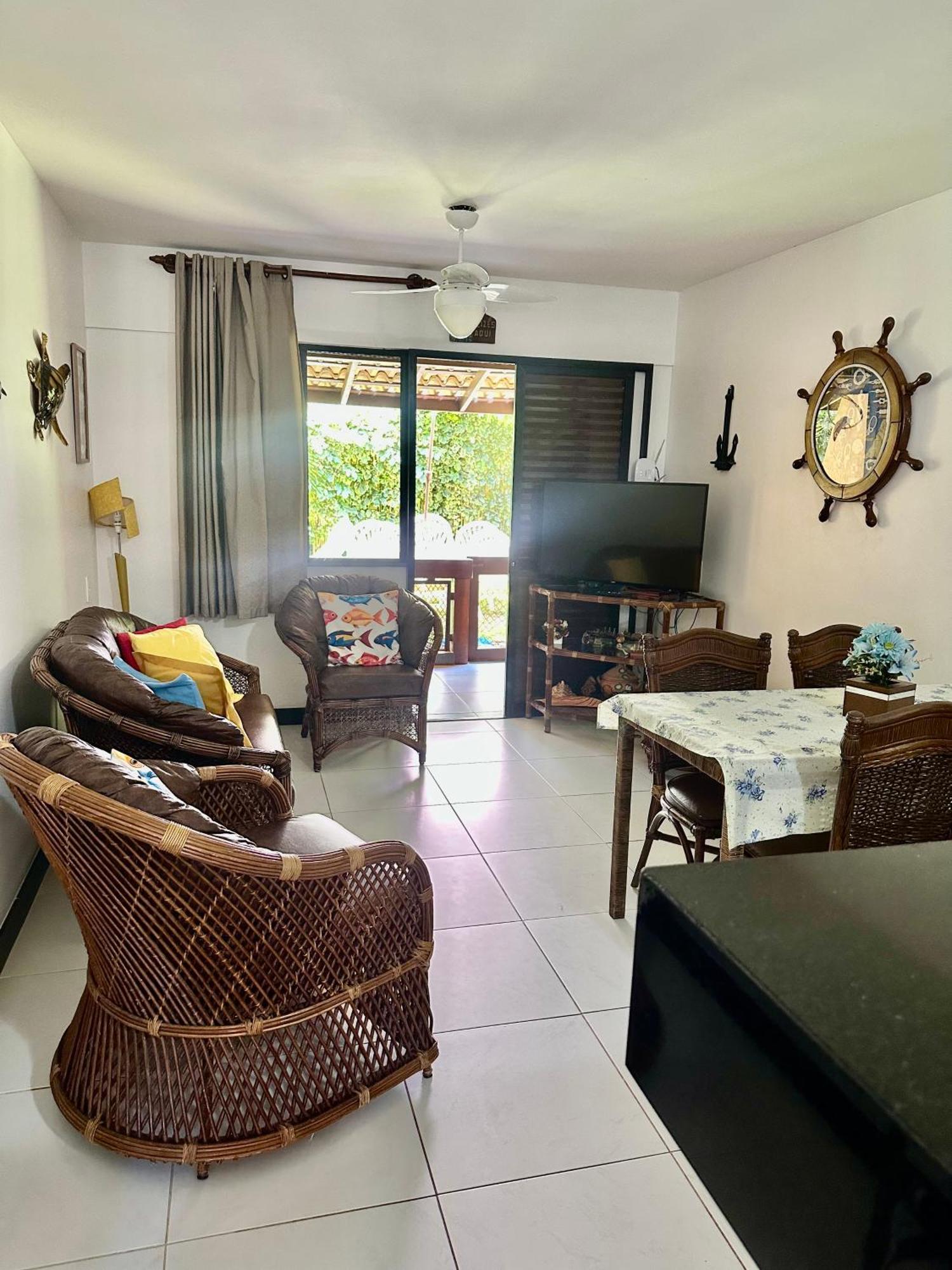 Flat Guarajuba 4 Quartos Terreo A Beira Mar - Pe Na Areia - Governanca Com Arrumadeira E Wi Fi Inclusos Camassari Buitenkant foto